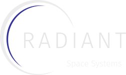 Radiant Space Systems, Inc. logo. Purple and white coloring with company name and semi-circles.